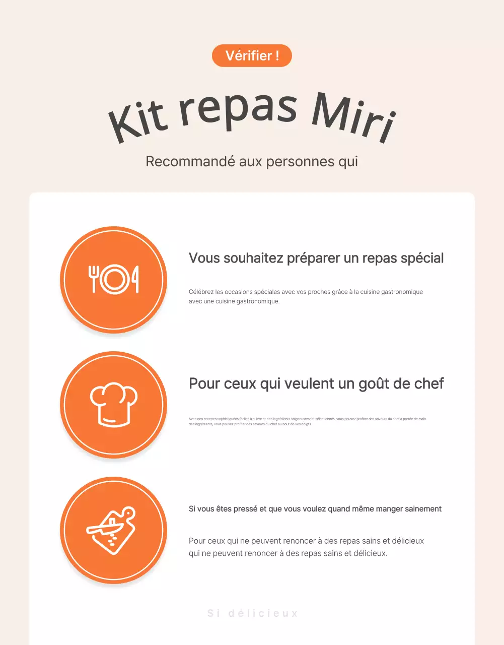 Promouvoir les kits de repas de base tteokbokki en orange et ivoire