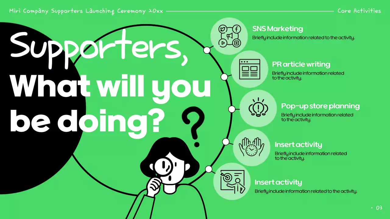 Green Minimal Business Announcement Presentation