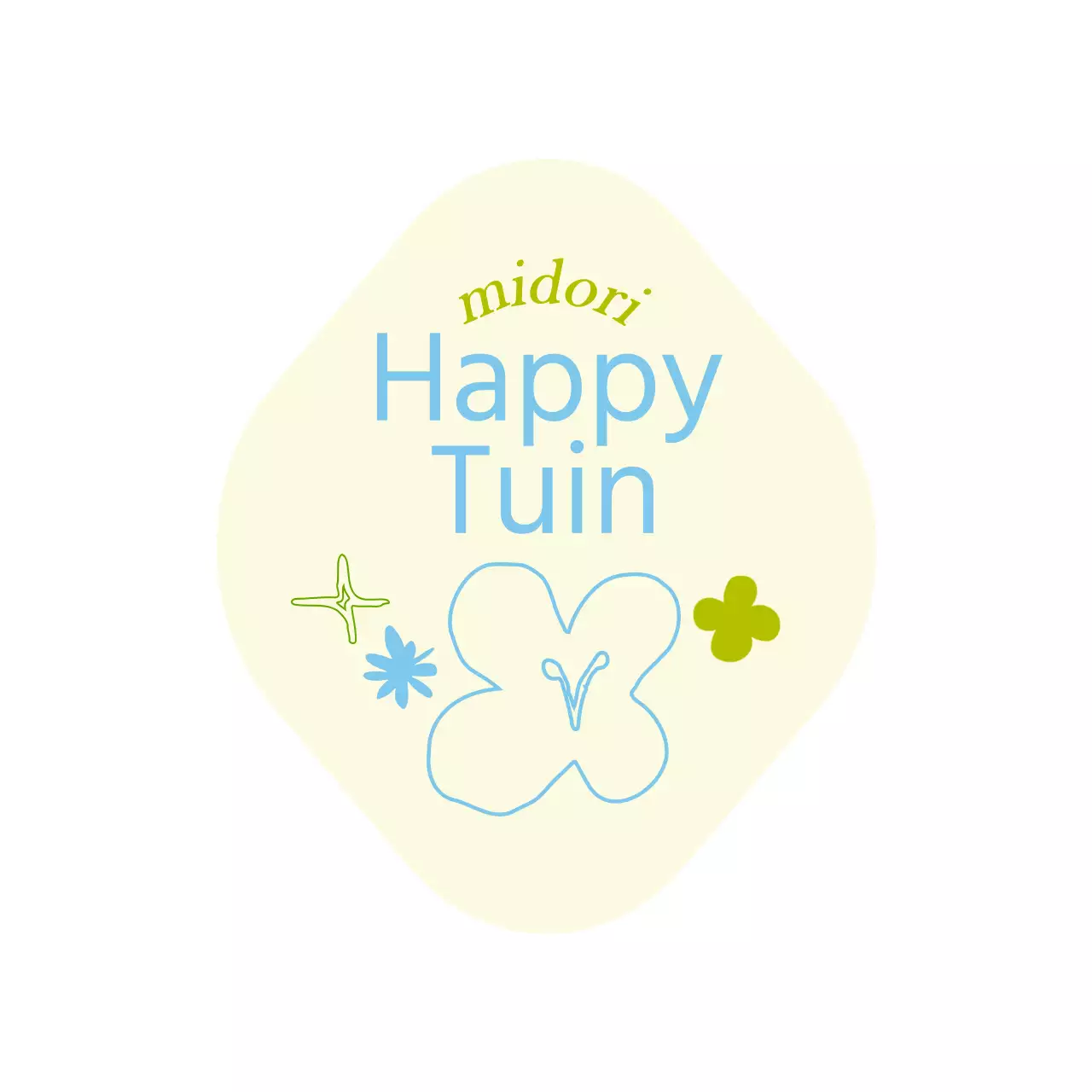 Sentimentele botanische tuin bloem illustratie koopwaar in geel en lichtblauw