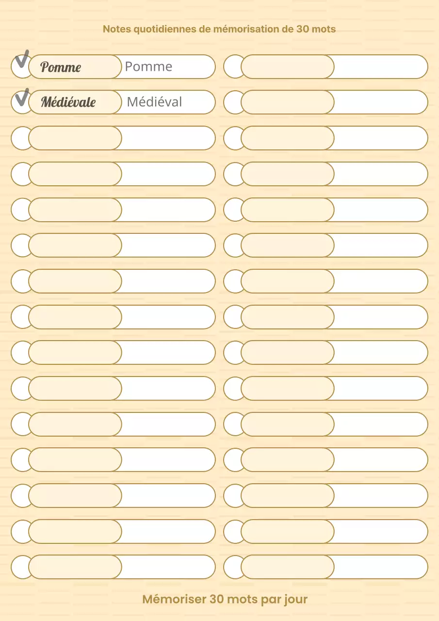 Bloc-notes simple jaune et blanc pour les tests d'anglais