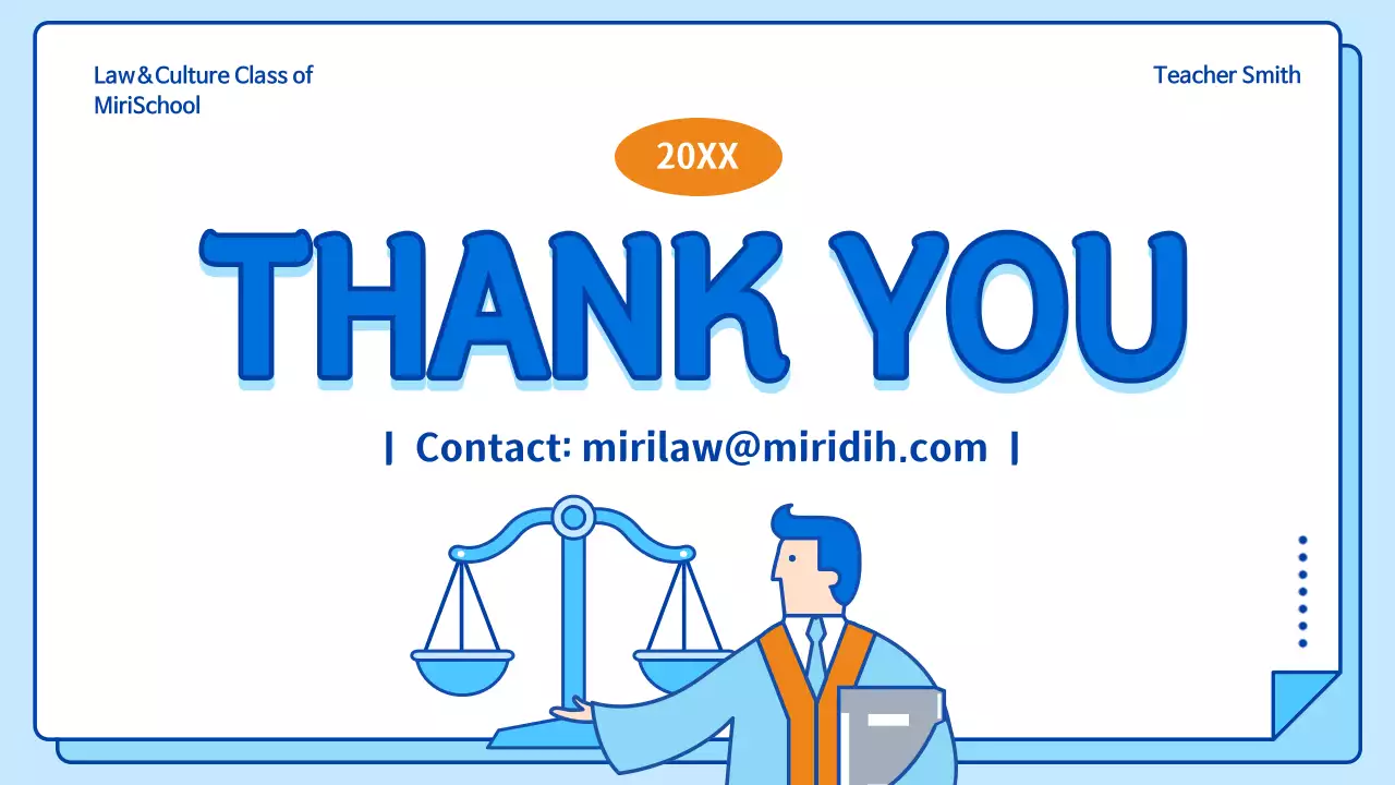 Blue Simple Constitution Course Presentation