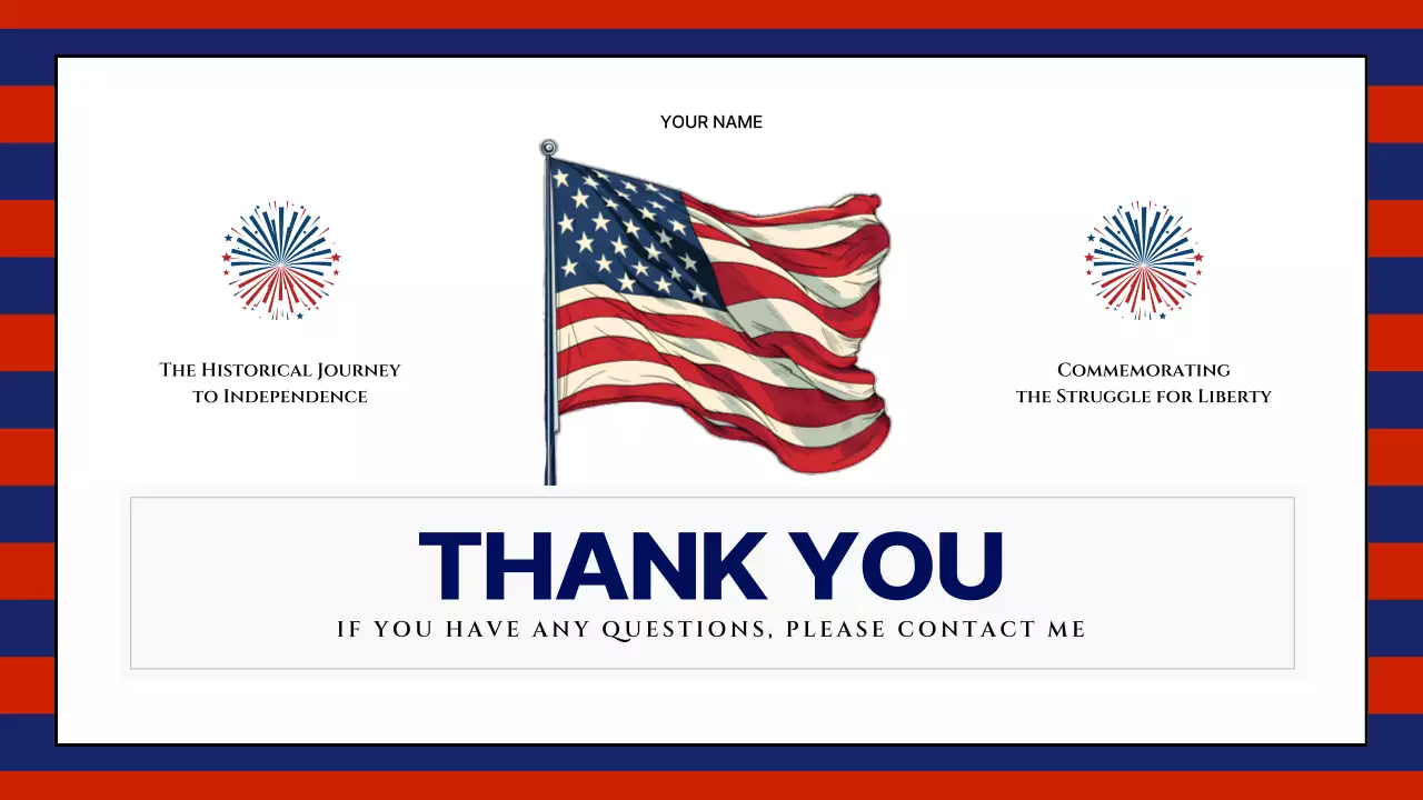 Red Classic Independence Announcement Presentation