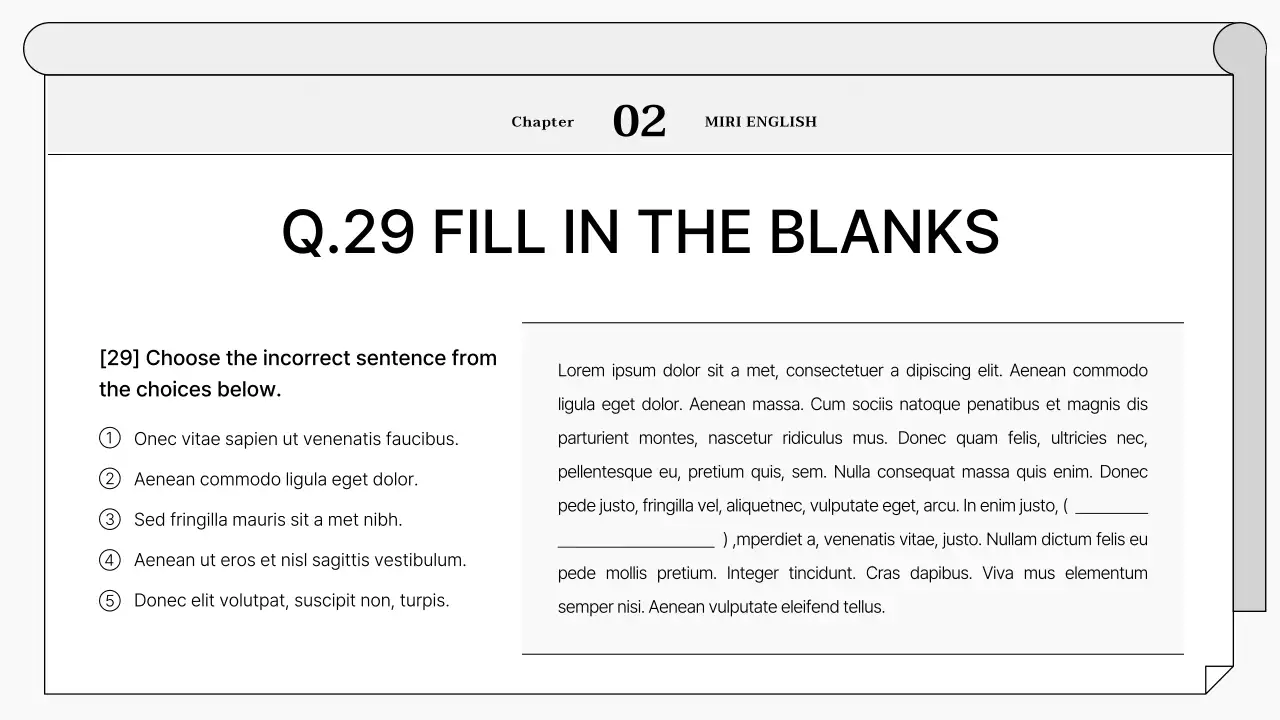 Grey Minimal Exam Guide Presentation
