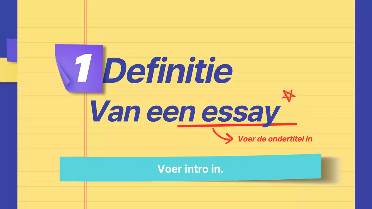 Aankondigingsinformatie gemarkeerd in geel en marineblauw