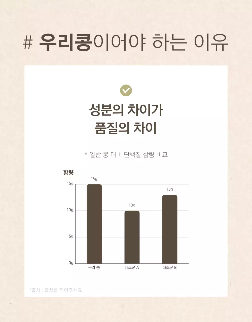 베이지색과 카키색의 모던 스타일 두유 홍보