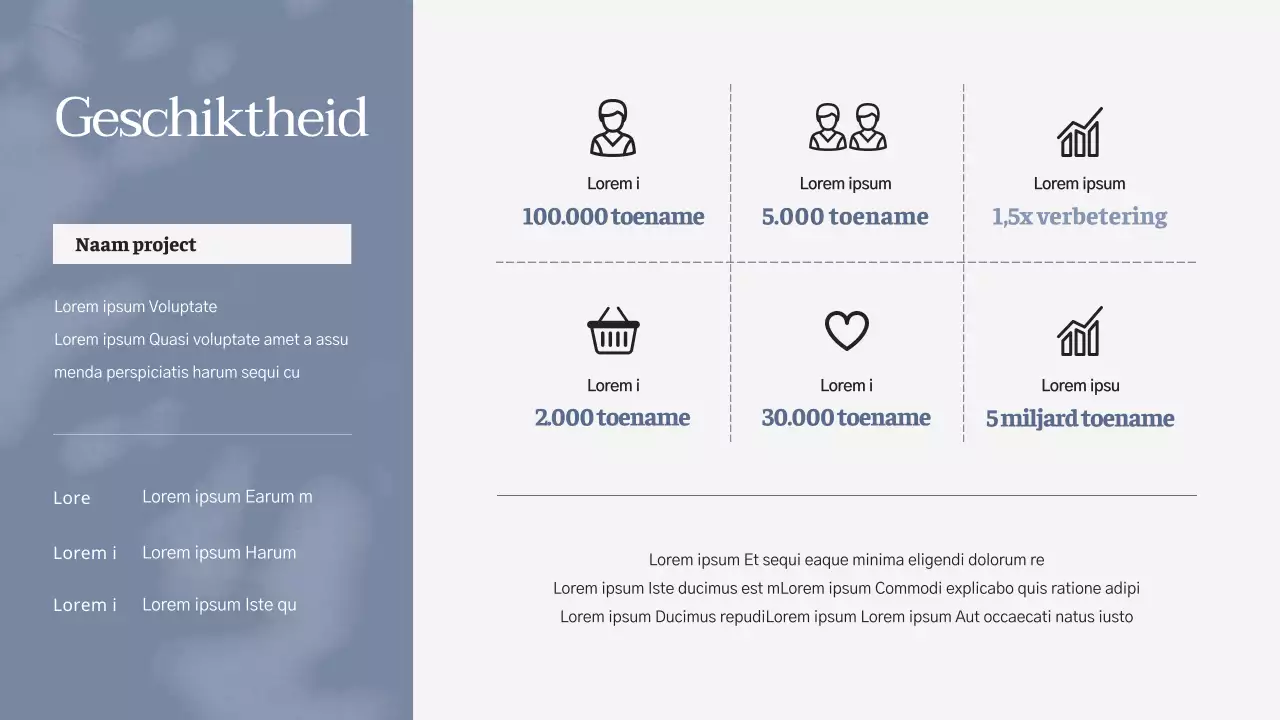 Marineblauwe eenvoudige marketeer professionele job portfolio