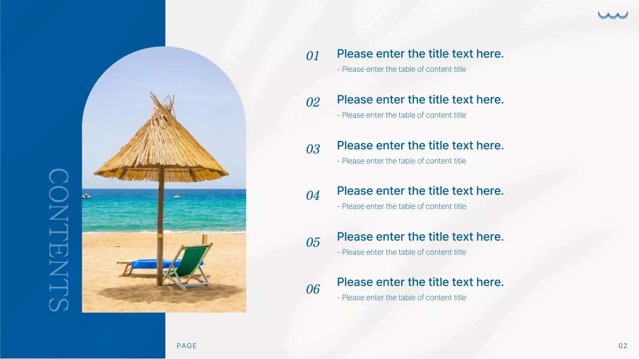 Blue Tropical Summer Template Presentation