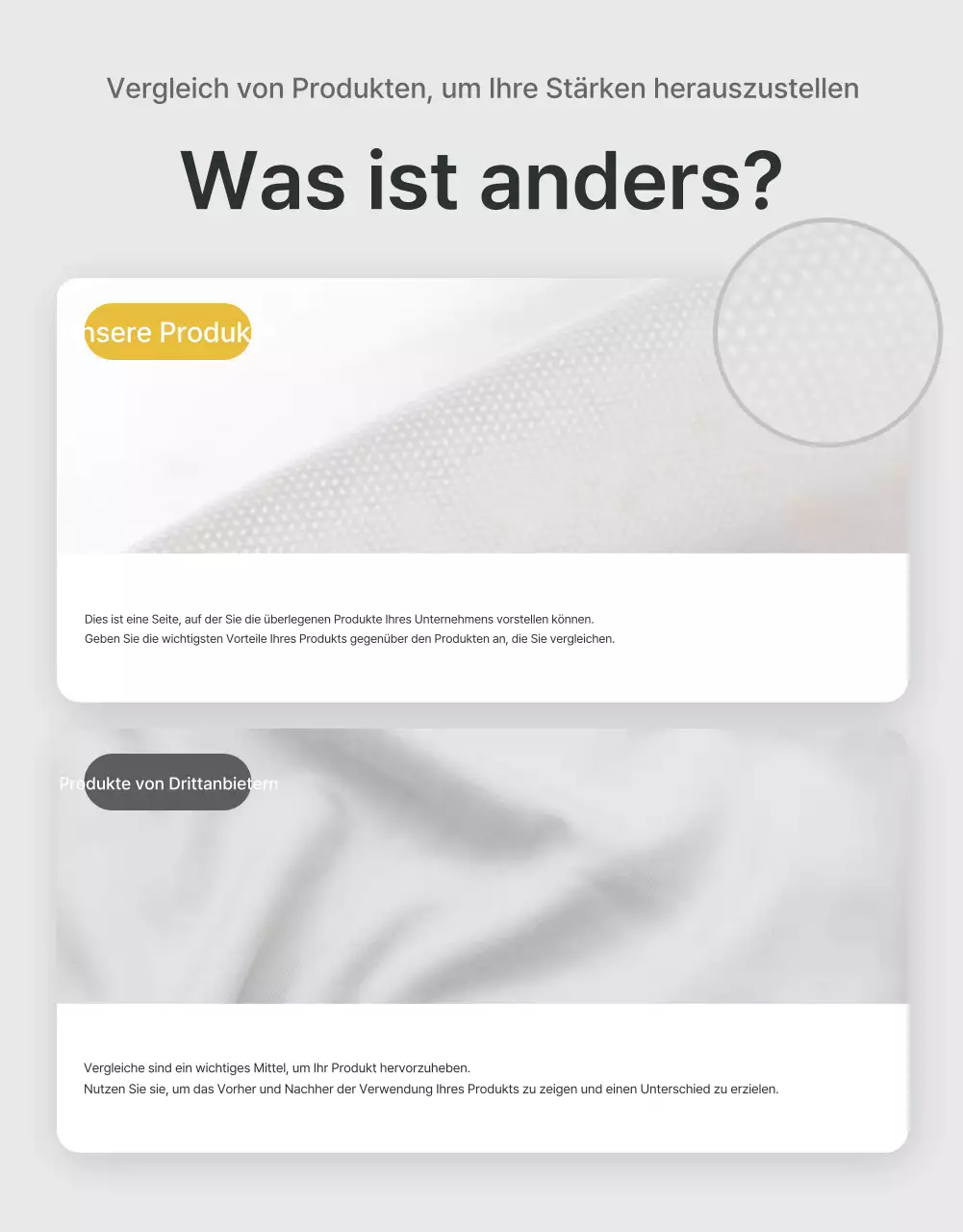 Werbekontrollstellen in einem trendigen Modezentrum in Grau und Hellblau