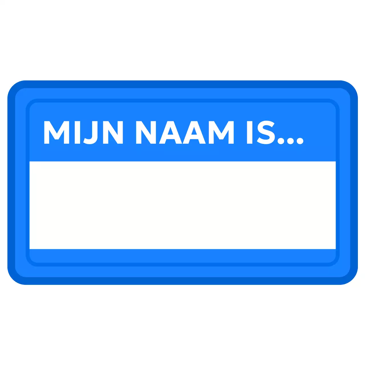 Ouderwets naamplaatje-ontwerp met beschrijfbare tekst