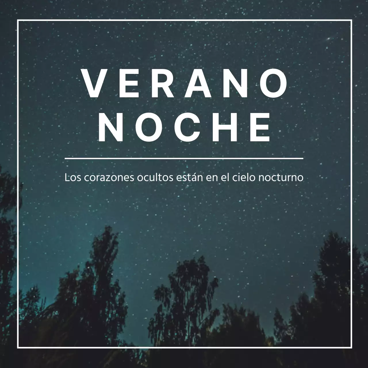 Un moderno festival nocturno de verano en blanco y negro post