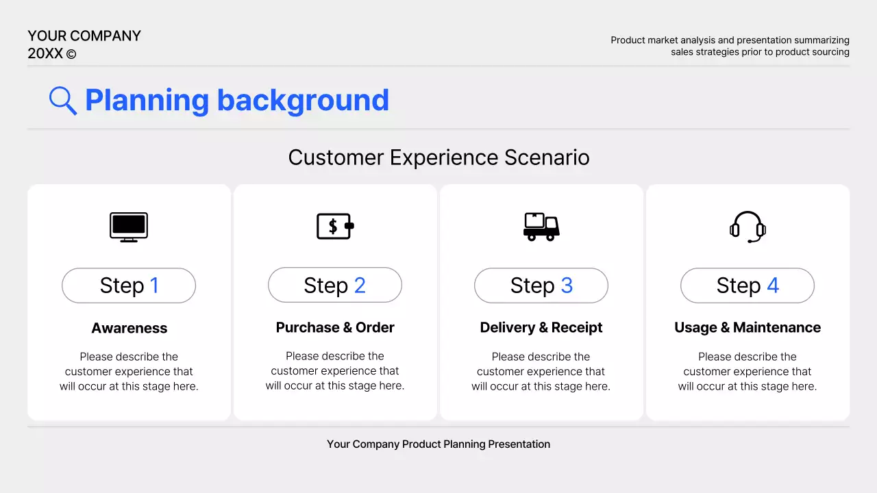 Blue Modern Product Plan Document Presentation