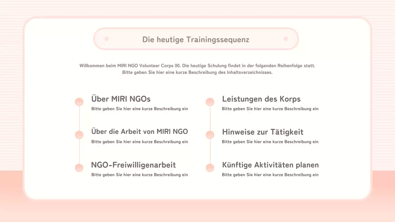 Pink und Red Corps Schulungsmaterialien