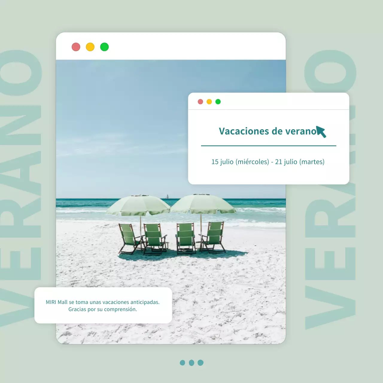 Un sencillo anuncio de vacaciones de verano de Lotus and Mint