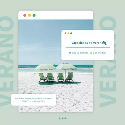 Un sencillo anuncio de vacaciones de verano de Lotus and Mint