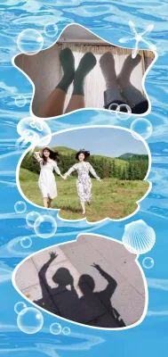 A 3-color photo frame with a breezy summer vibe