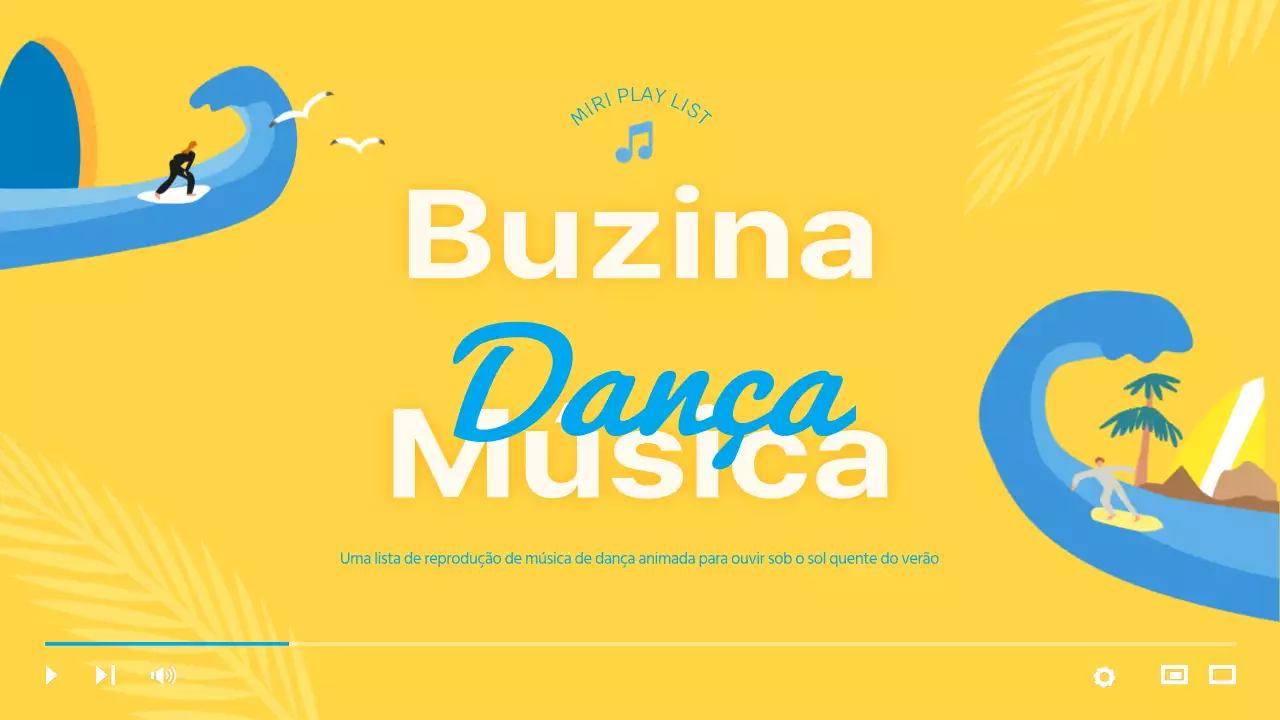 Uma lista de reprodução simples de verão em amarelo e azul vídeo