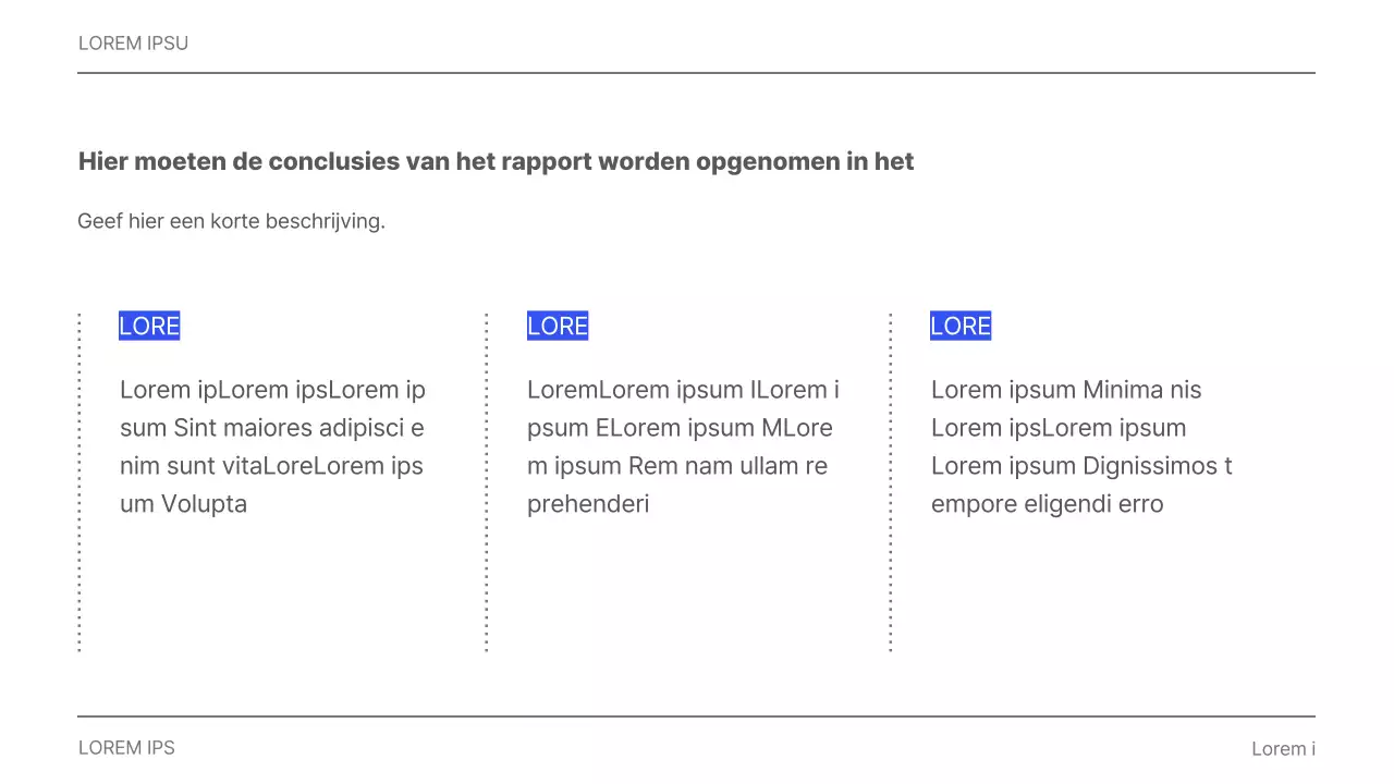 Eenvoudig printbaar bedrijfsrapport in grijs en blauw