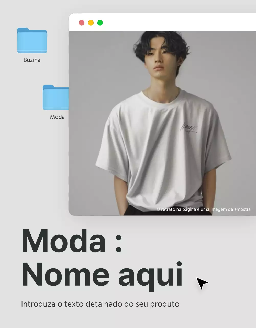 Promover um centro comercial moderno com Instagrams, Macs e iPhones cinzentos e azuis claros