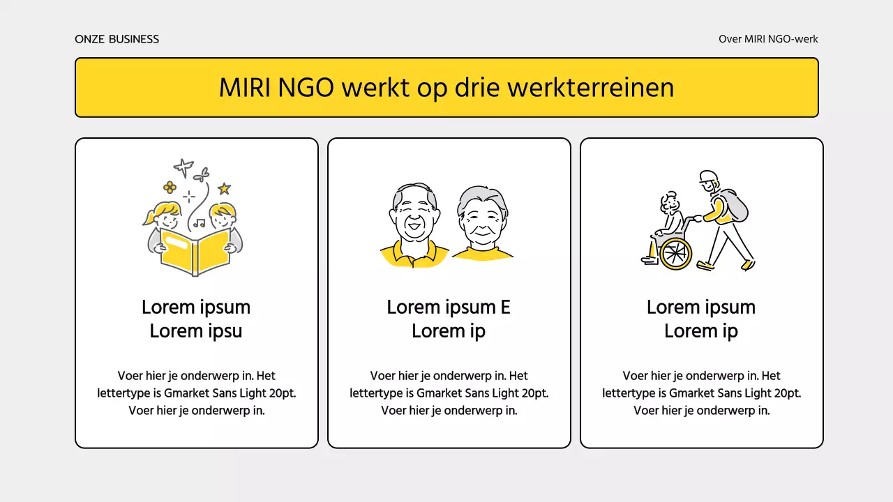 Eenvoudig geel en grijs trainingsmateriaal voor korpsen