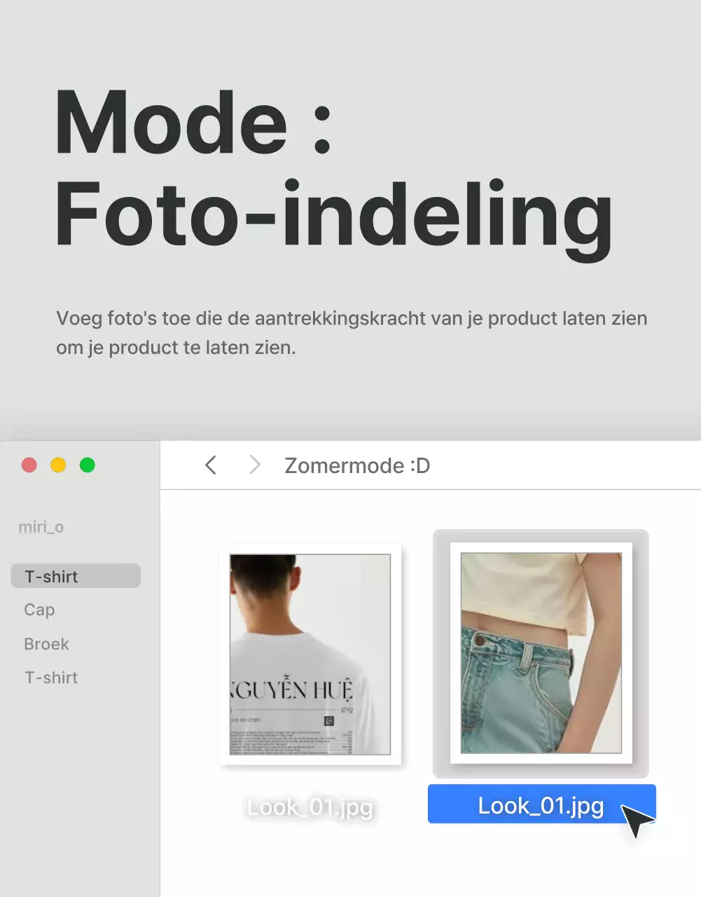 Promoot je foto lay-out behoeften in een trendy fashion mall in grijs en lichtblauw