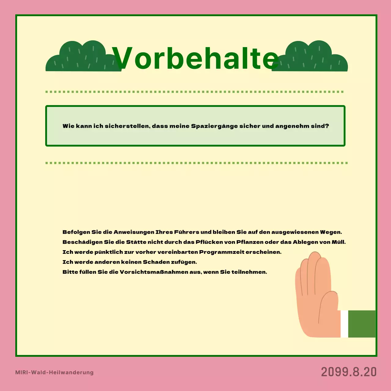 Förderung des Pink-Walk-Programms