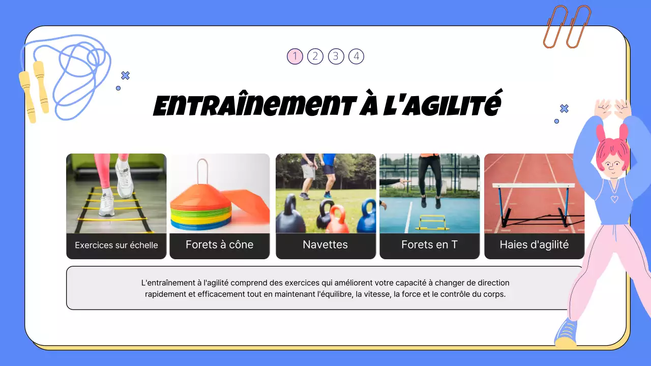 Matériel de sport scolaire bleu et rose très tendance