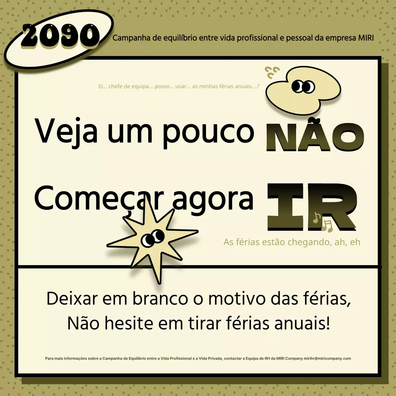 Uma promoção de férias anual kitsch em caqui e marfim