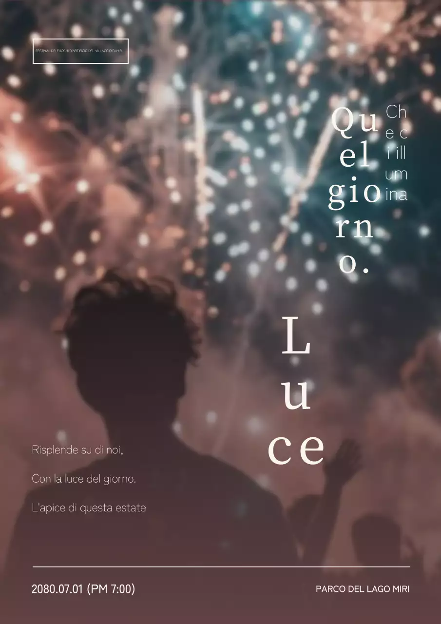 Promuovere il marrone, fantastici fuochi d'artificio