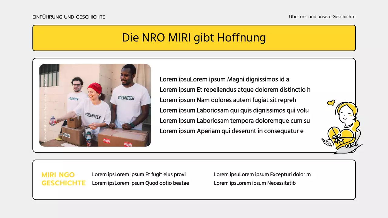 Einfaches gelbes und graues Korps Schulungsmaterial