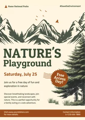 Green Rustic Nature Event Poster