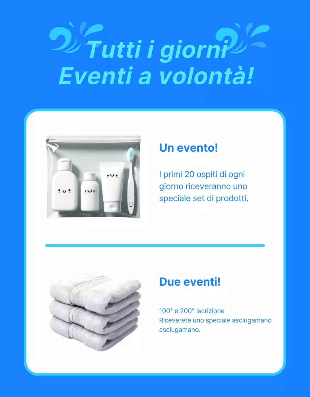 Promuovere il parco acquatico di un hotel di tendenza in blu