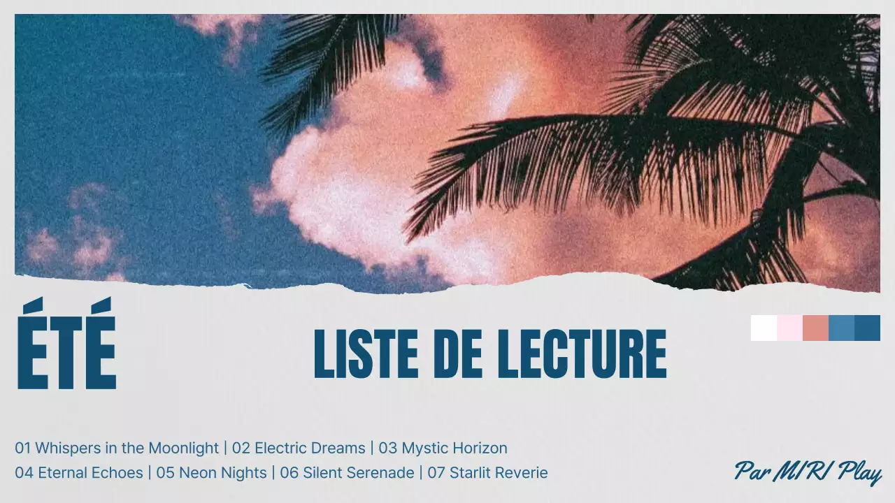 Promouvoir une playlist de styles tendance en bleu et rose