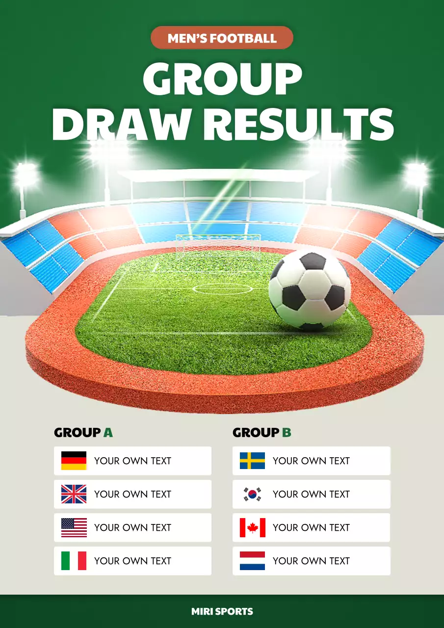 Green Modern Football Announcement Poster