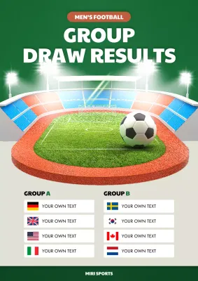 Green Modern Football Announcement Poster