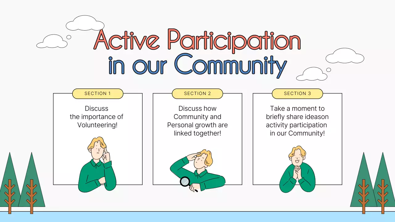 블루 심플 자원봉사자 프로모션 프레젠테이션