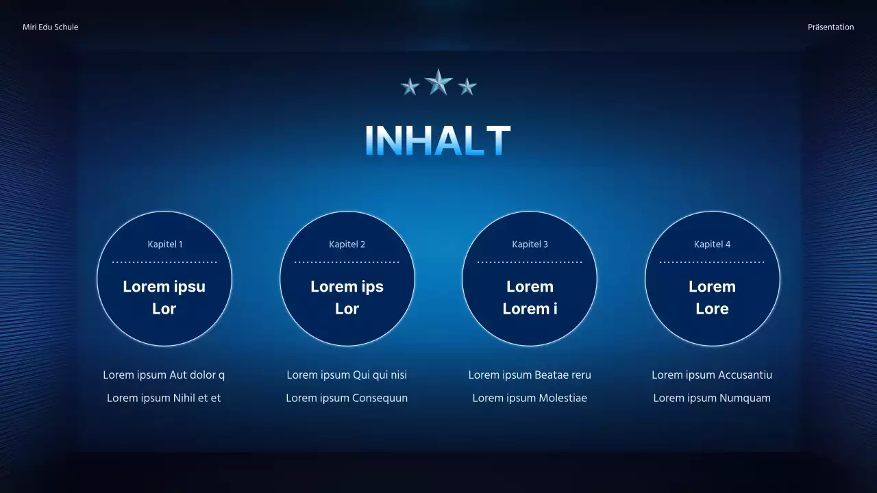 Werben Sie für einen besonderen Vortrag mit einem einfachen Hintergrund mit Farbverlauf in Marineblau