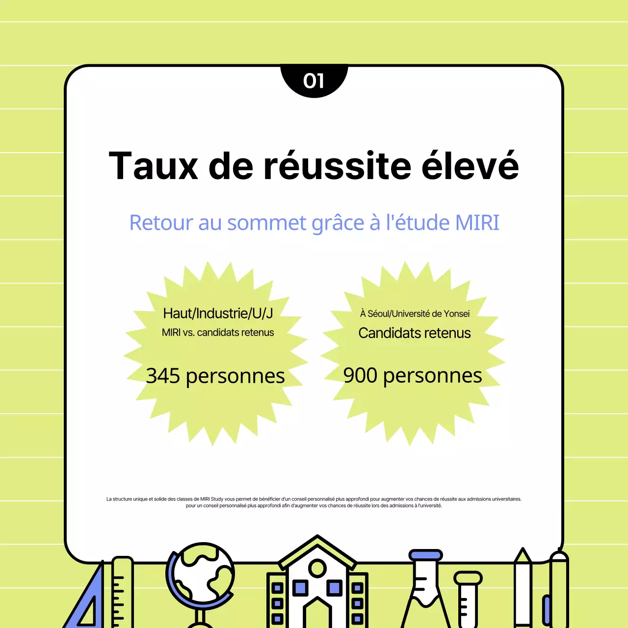 Un joli prospectus d'école en chartreuse et bleu clair