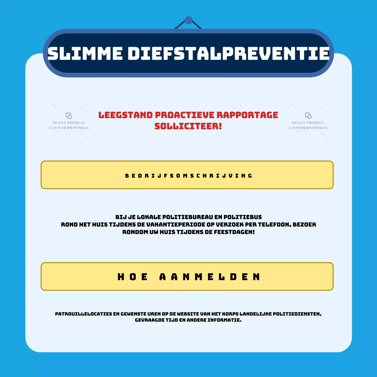 Veiligheidstips voor de feestdagen in blauw gemarkeerd