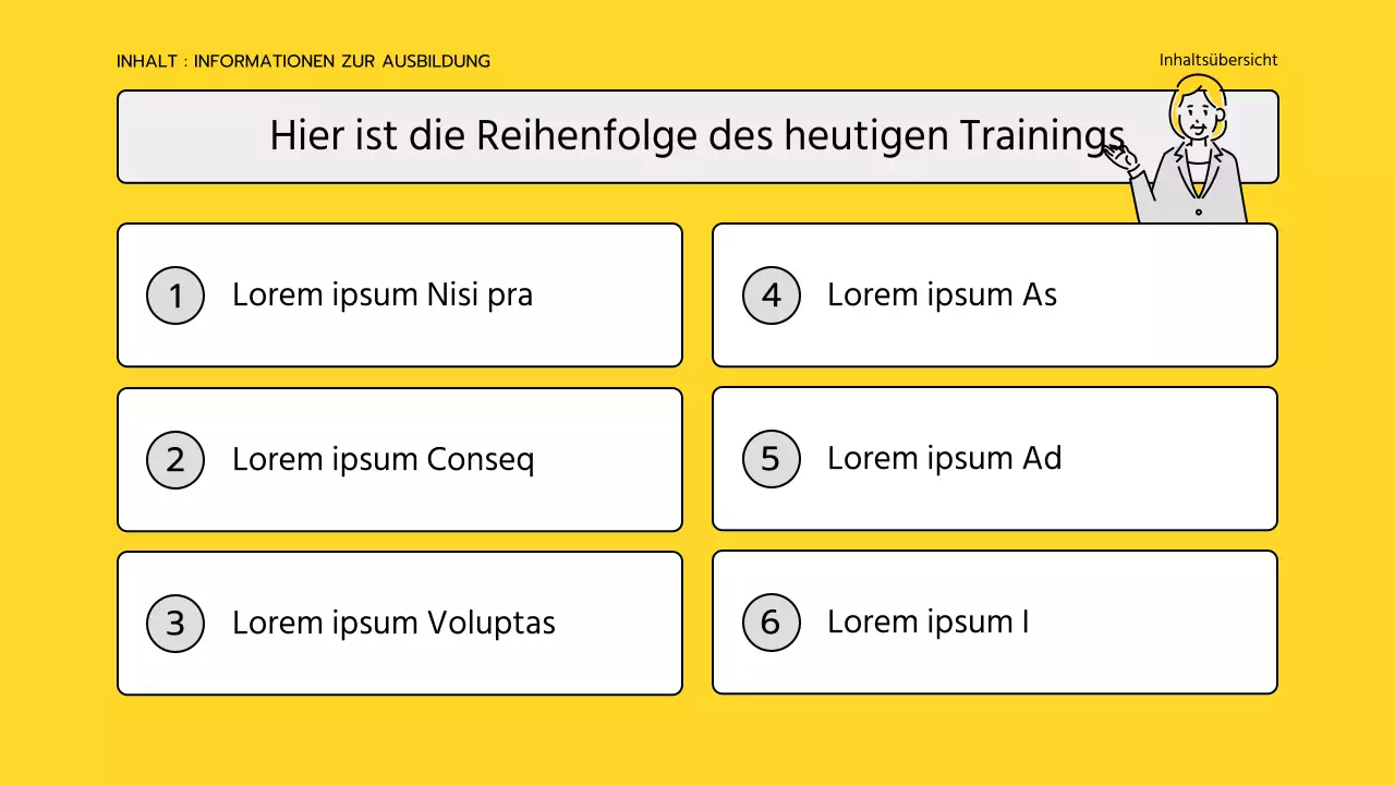 Einfaches gelbes und graues Korps Schulungsmaterial