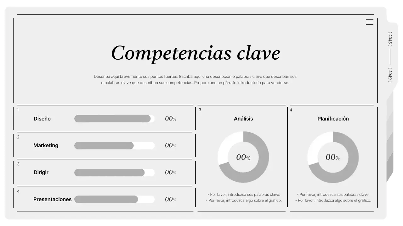 Cartera moderna imprimible en gris y blanco