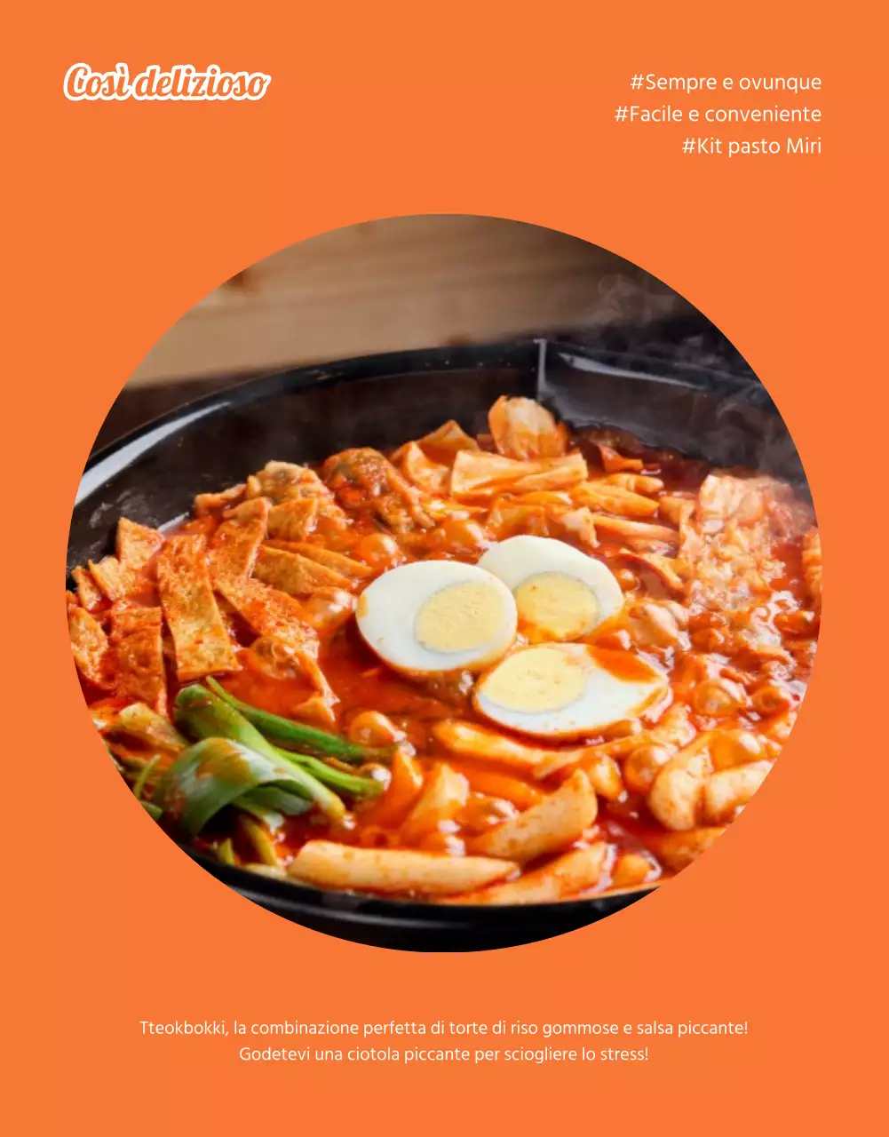 Promuovere i layout fotografici dei kit pasto di base in arancione e avorio