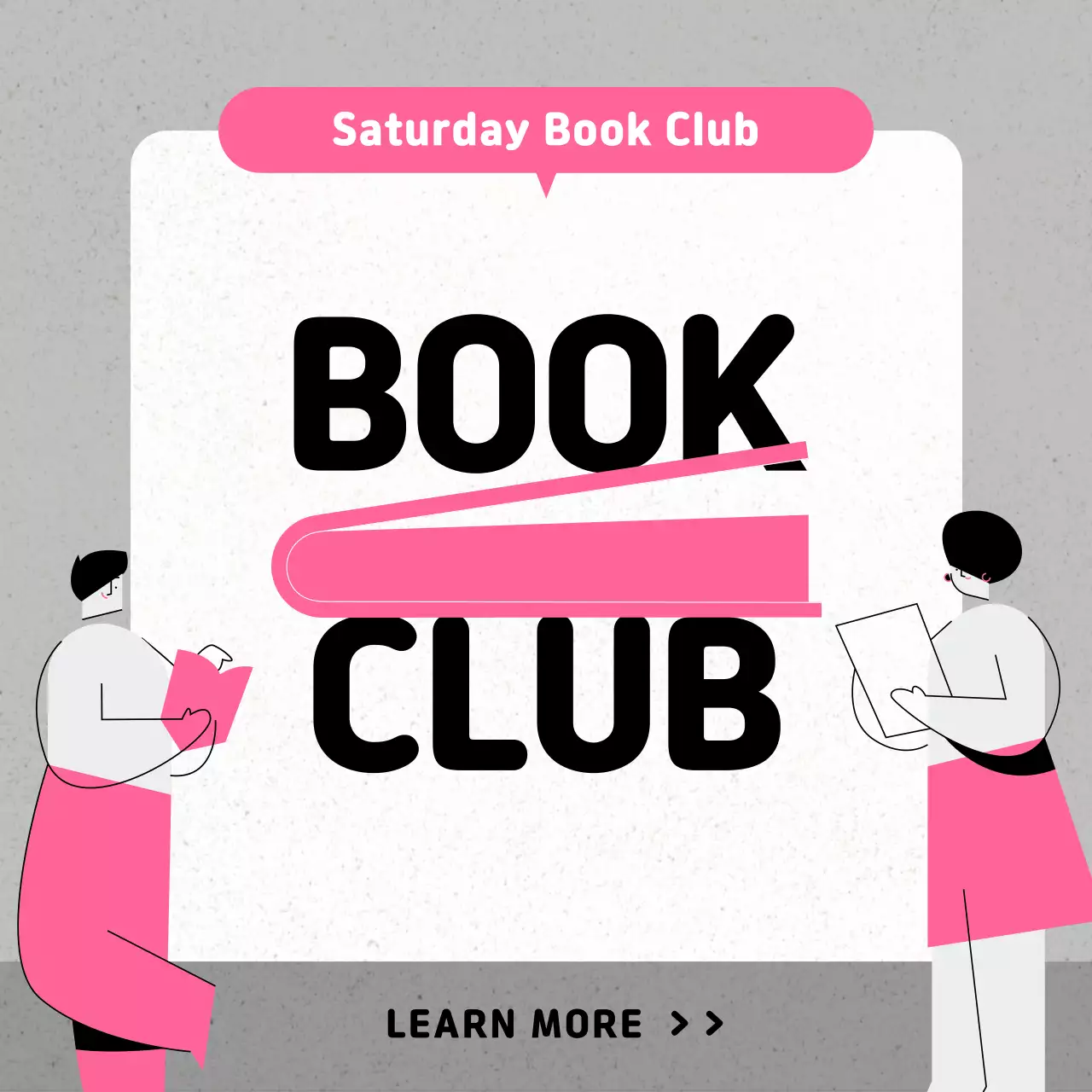Pink Minimal Book Promotion Social Media Post