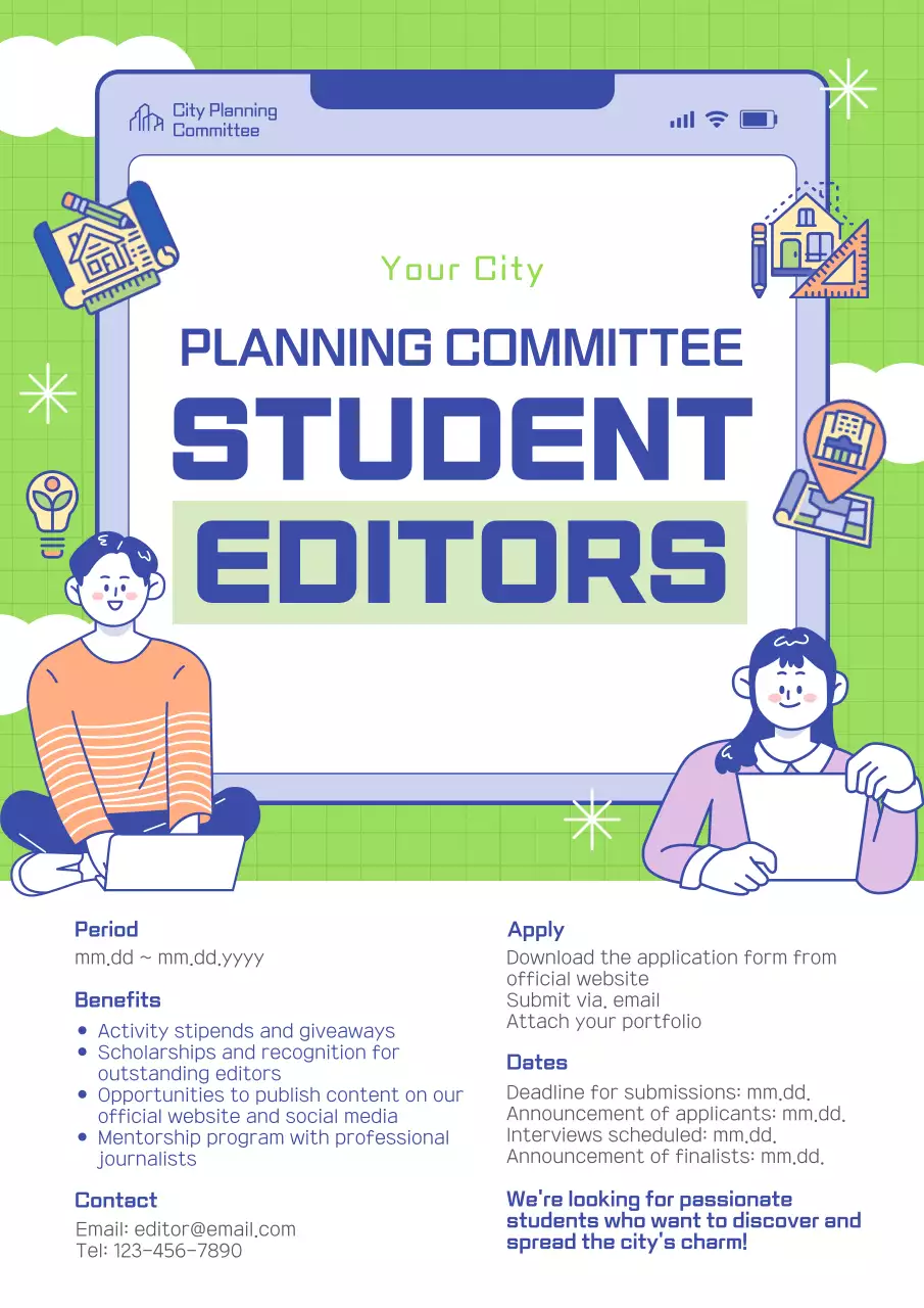 Green Modern Student Recruitment Poster