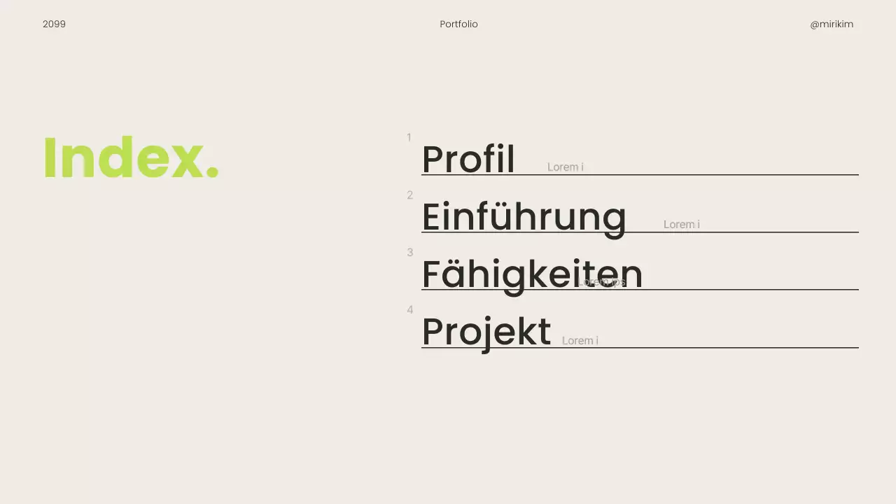 Eine einfache, bedruckbare Karrieremappe in Lindgrün und Schwarz