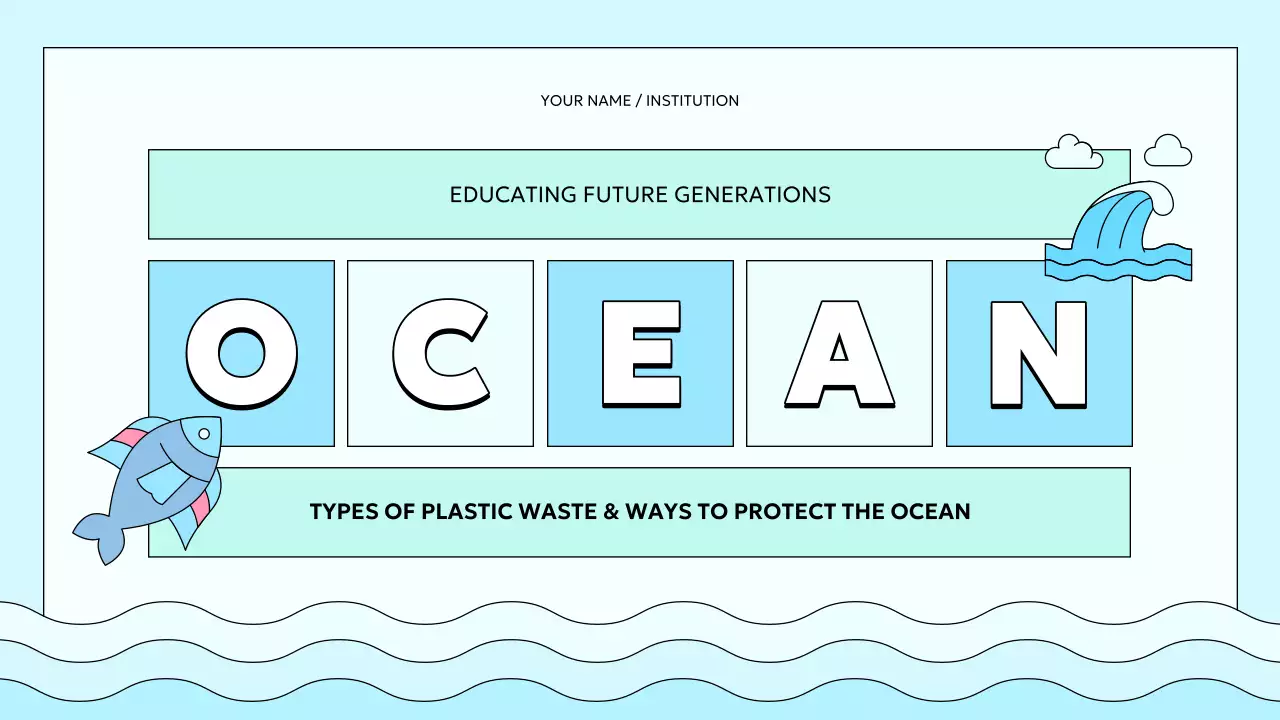 블루 모던 플라스틱 가이드 프레젠테이션