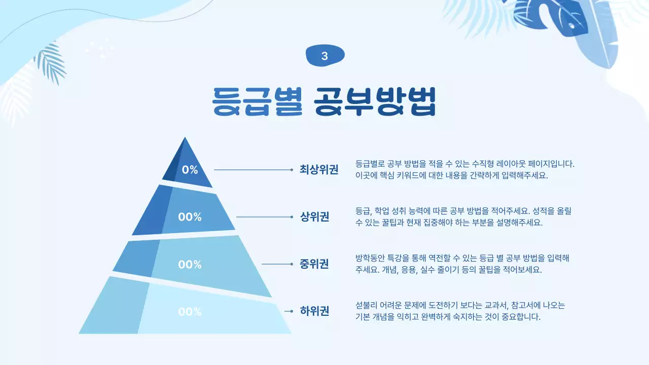 하늘색의 기하학 패턴이 있는 방학 특강 홍보