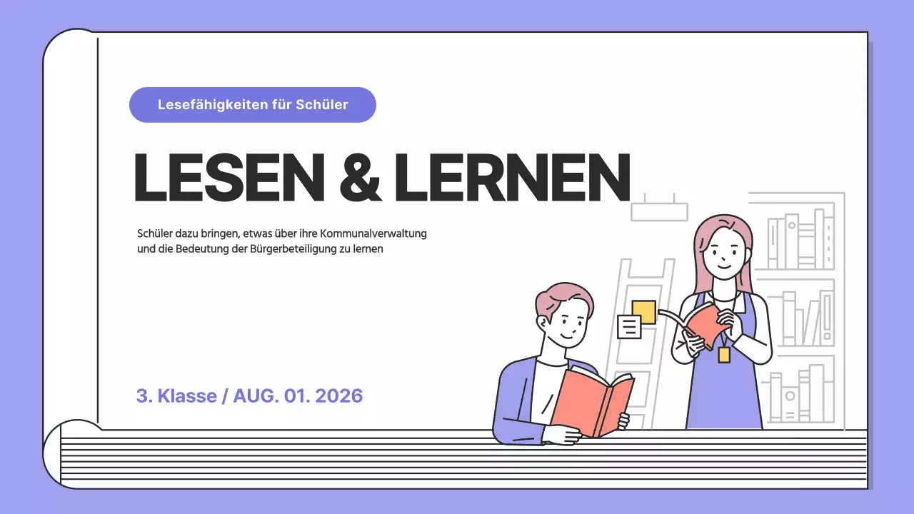 Einfache Lesetrainings in Lila und Schwarz