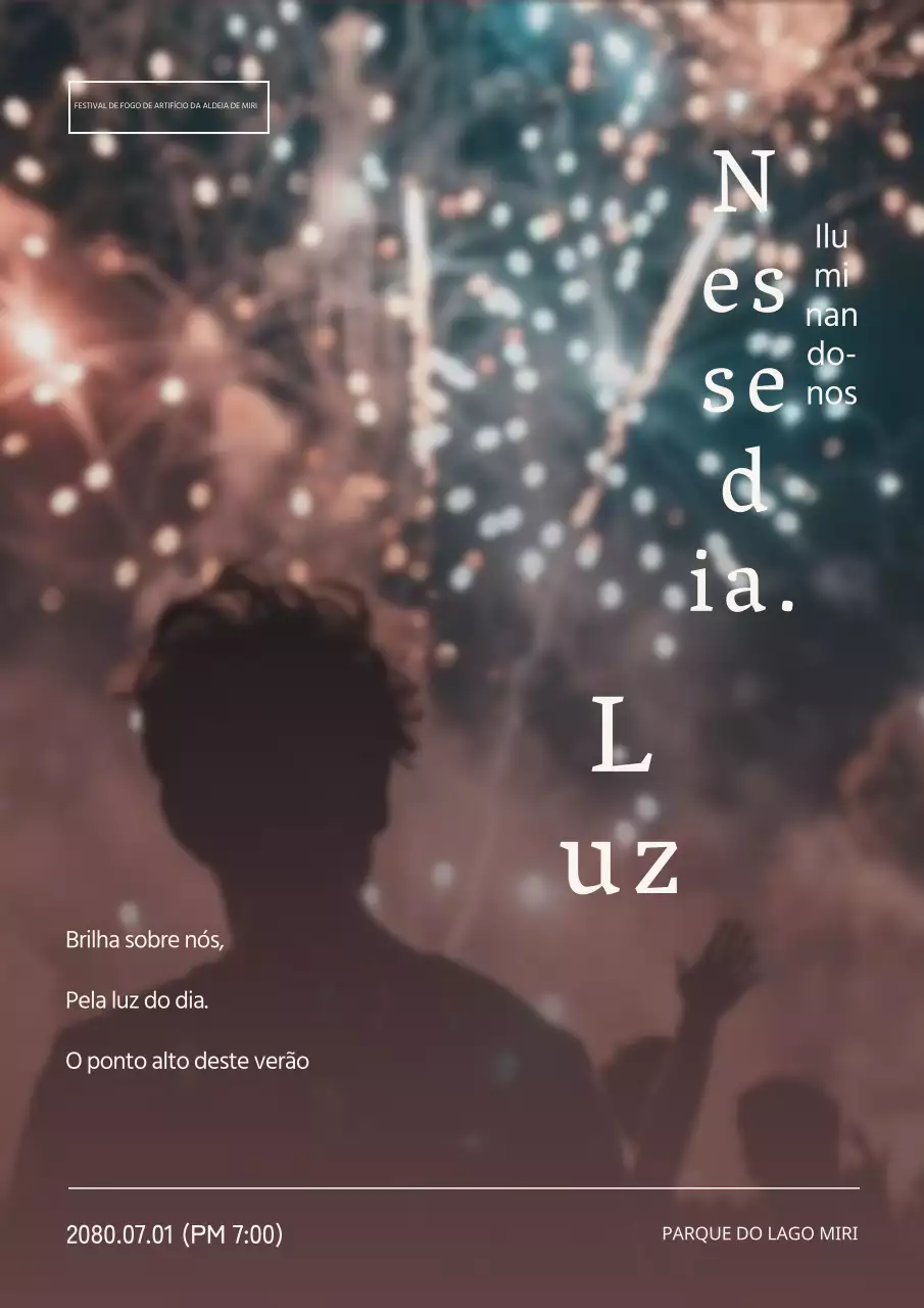 Promover o castanho, fogo de artifício fantástico