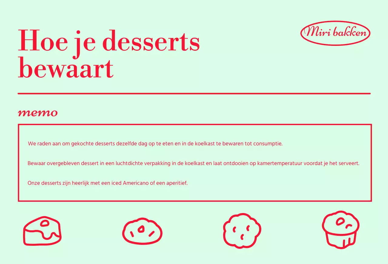Een gids voor het bewaren van desserts met pastelkleurige achtergronden
