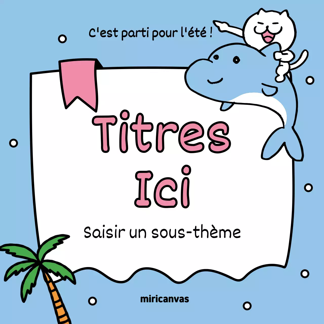 Faites la promotion de vos événements estivaux avec du jaune et du bleu clair